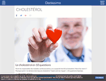 Tablet Screenshot of cholesterol.doctissimo.fr