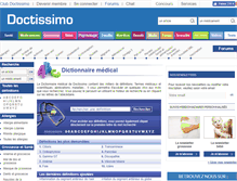 Tablet Screenshot of dictionnaire.doctissimo.fr