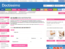 Tablet Screenshot of maternites.doctissimo.fr